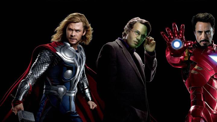 The Avengers – Robert Downey Jr. And Chris Hemsworth N Black Background